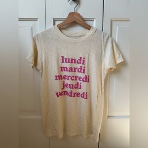 JCrew French days of the week tshirt